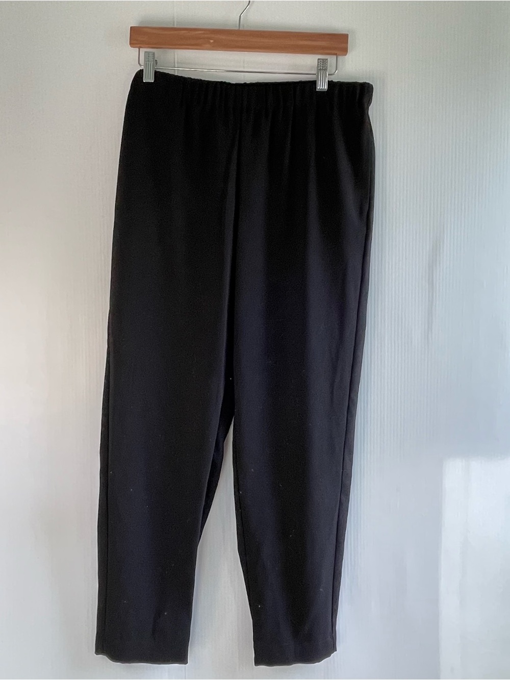 RACHEL Rachel Roy Black Cropped Elastic-Waist Pants